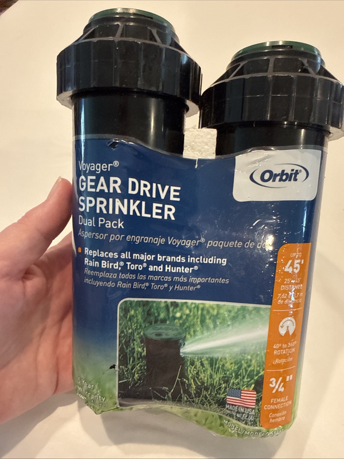 Orbit Voyager 3/4” Female Connect Gear Drive Sprinkler Dual Pack Up to 45' gallery