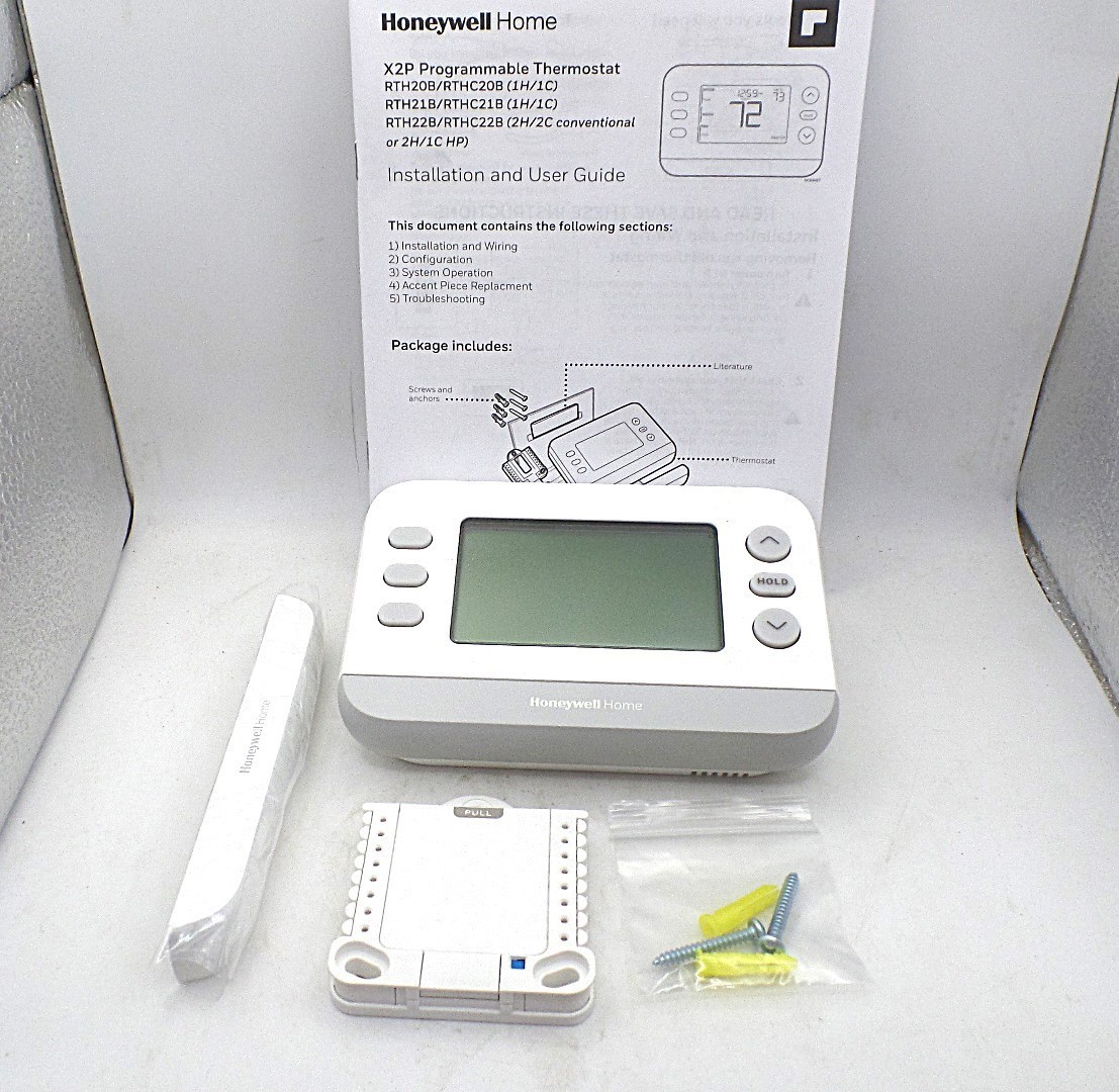 HONEYWELL HOME X2P RTH21B/N PROGRAMMABLE THERMOSTAT 1-STAGE, 1-HEAT/1-COOL, FLEX gallery