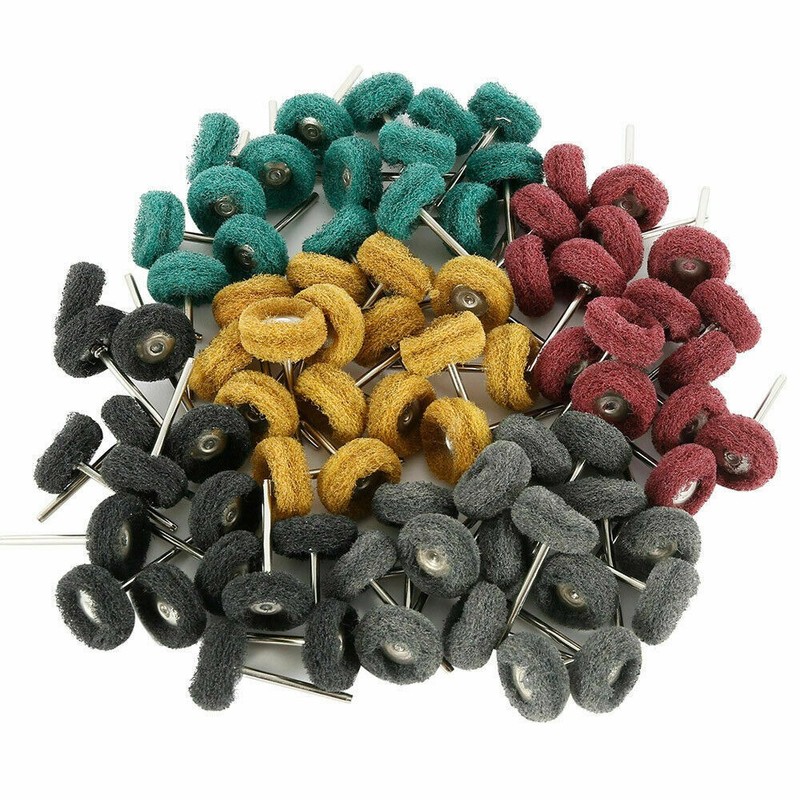 80Pack Abrasive Buffing Wheel Grinding Polishing Shank Craft Bits Rotary Tool gallery