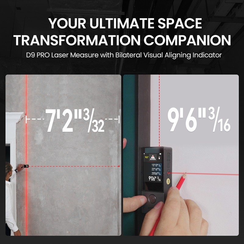330Ft Laser Measure Tool ±2mm Accuracy M/in/Ft Unit Switching Touchscreen gallery