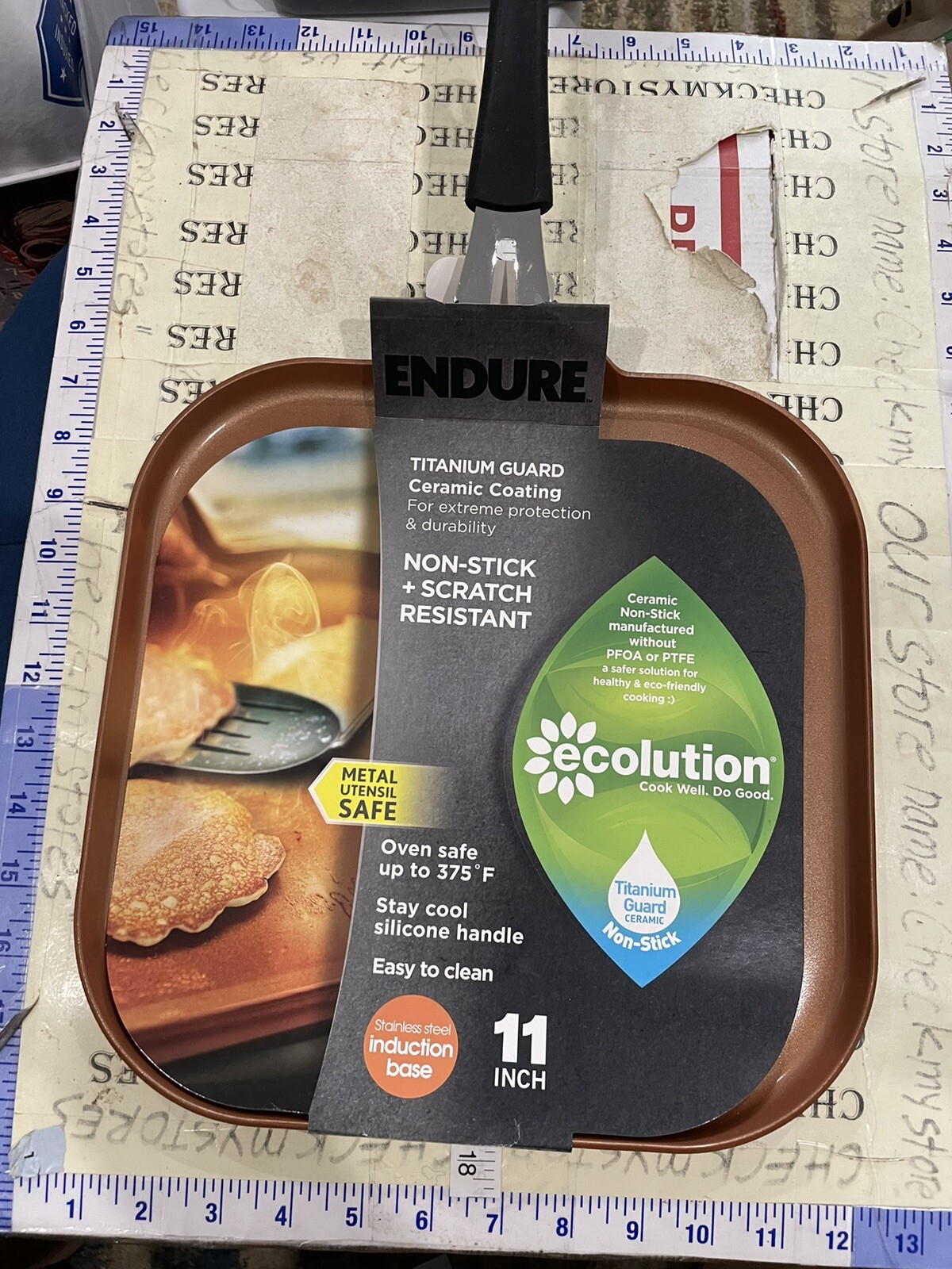 Ecolution Endure 11 Inch Nonstick Griddle | Induction Base | Oven Safe, Copper gallery