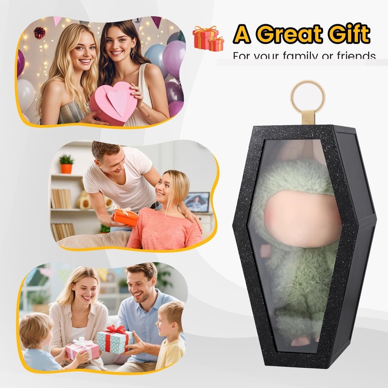 Protective Case, Coffin Shaped Display Case for 17cm Doll with a Clear Acryli... gallery