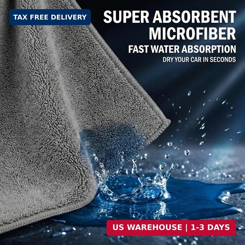 2 Pack Professional Large Microfiber Car Drying Towels (31" x 24"), Scratch Free gallery