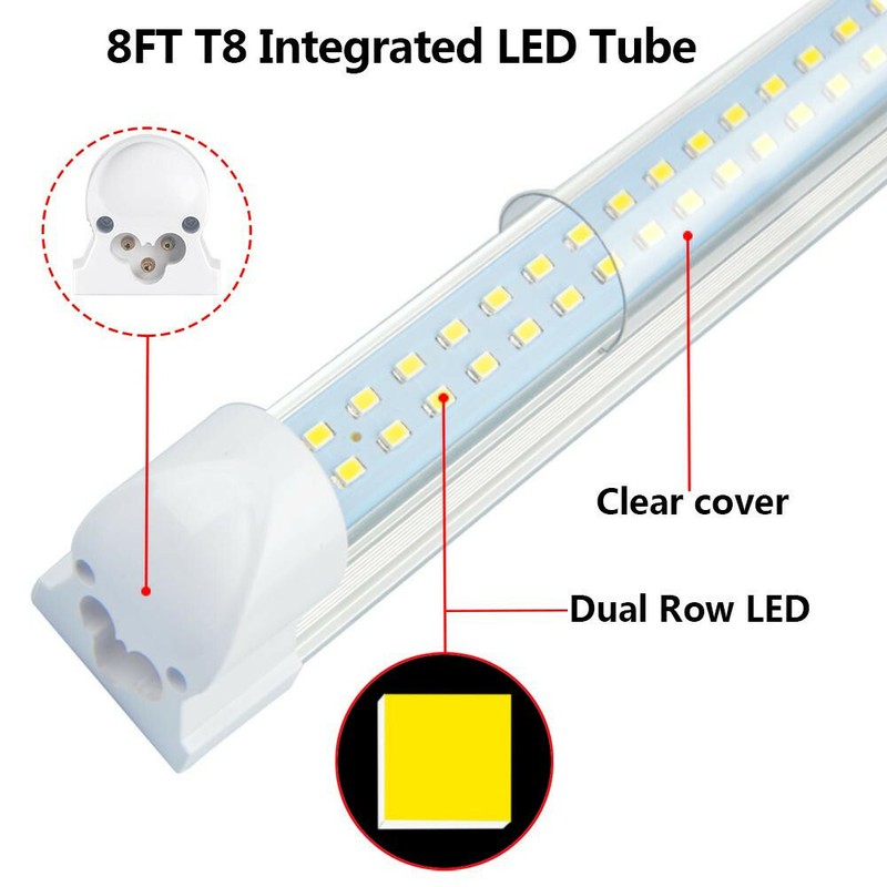 12Pack 8FT LED Linkable Shop Light for Garage, T8 8feet LED Tube Light Fixture gallery