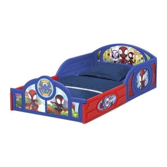 Marvel Spidey Toddler Bed with Guardrails by Delta Children, Blue gallery