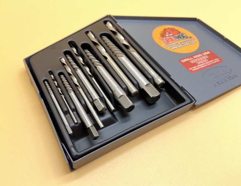 Drill Hog® 10 Pc Left Hand Drill Bits Plus Screw Extractors Lifetime Warranty gallery