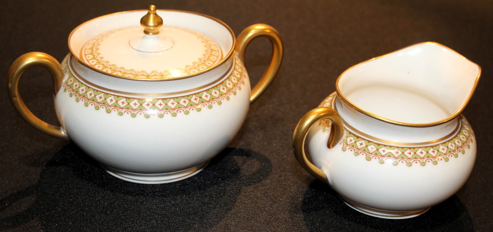 Theodore Haviland St. Albans Antique Creamer & Covered Sugar Bowl gallery