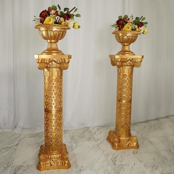 4 GOLD 40" ADJUSTABLE Roman Decorative COLUMNS PEDESTAL STANDS Party Decorations gallery