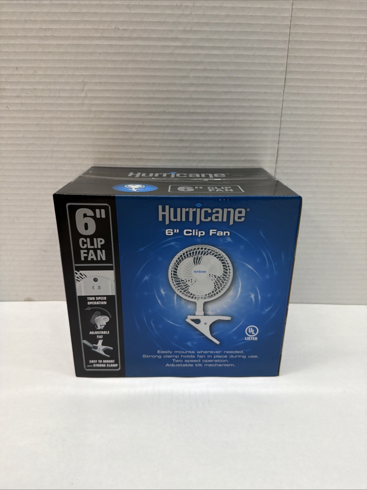 Hurricane 6" Clip Fan, 2 Speed Desk Table Fan w/ Adjustable Tilt,White(Open Box) gallery