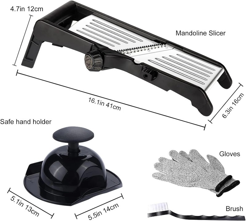 Mandoline Vegetable Food fruit Slicer Adjustable Stainless Steel 7-in-1 kitchen gallery