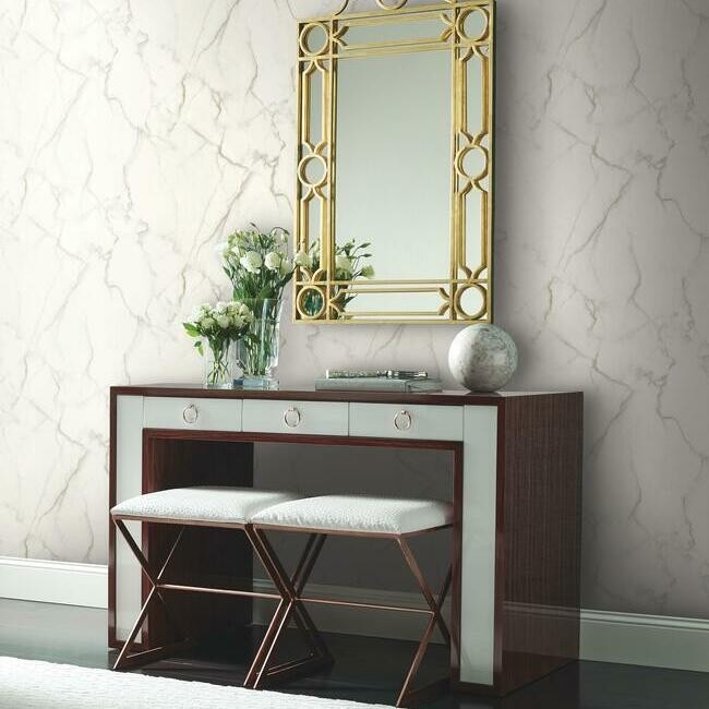 MM1757 Mixed Materials, Gilded Marble color Grey Modern - York Wallpaper gallery