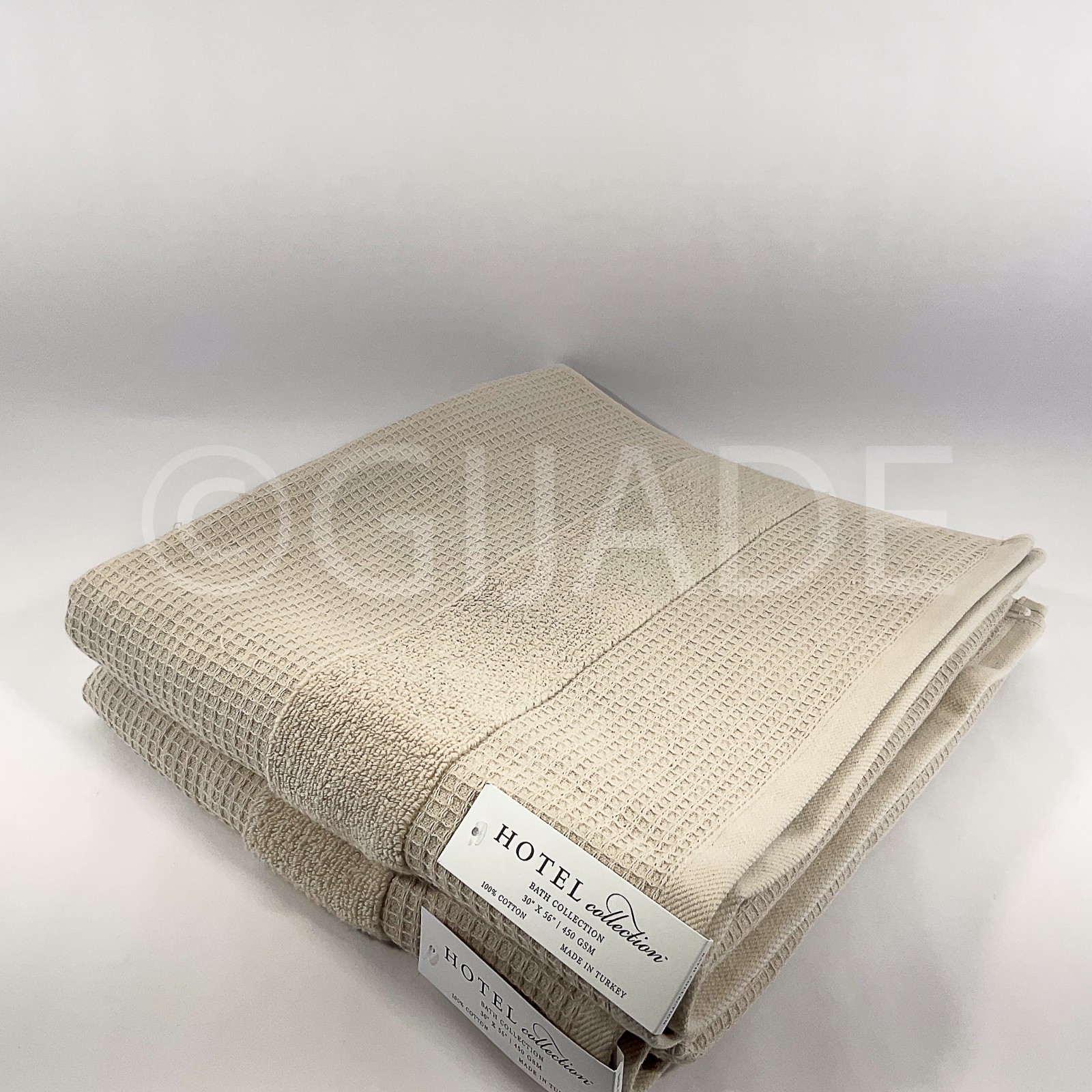 Hotel Collection Finest Elegance 2 Bath Towel 100% Cotton Turkiye Made Beige New gallery