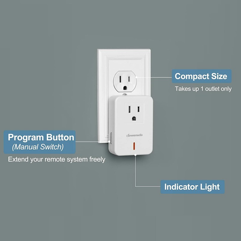 DEWENWILS Indoor Remote Control Electrical Outlet Plug Wireless On Off Switch gallery