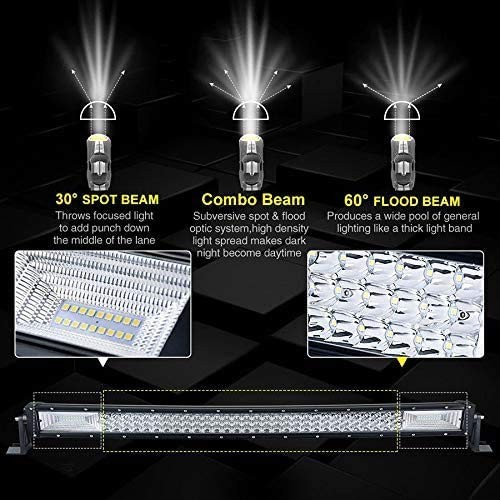 52 inch 675W Curved Triple Row 7D LED Work Light Bar for Jeep JK 52 inch 675-C gallery