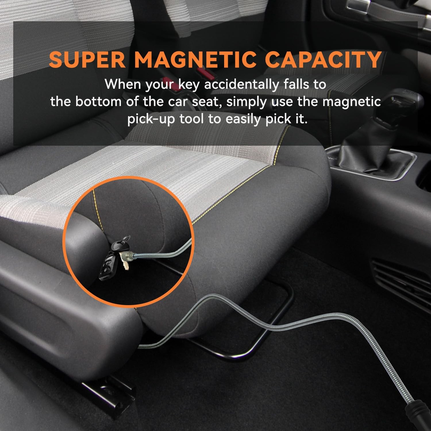 24 Inch Flexible Magnetic Pickup Tool Long Bendable Extension Retriever Stick gallery
