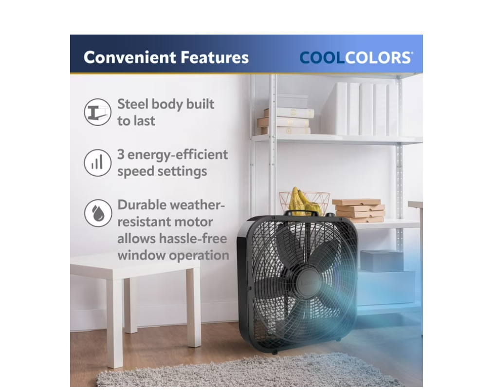 Lasko B20301 Cool Colors 20" Box Fan gallery