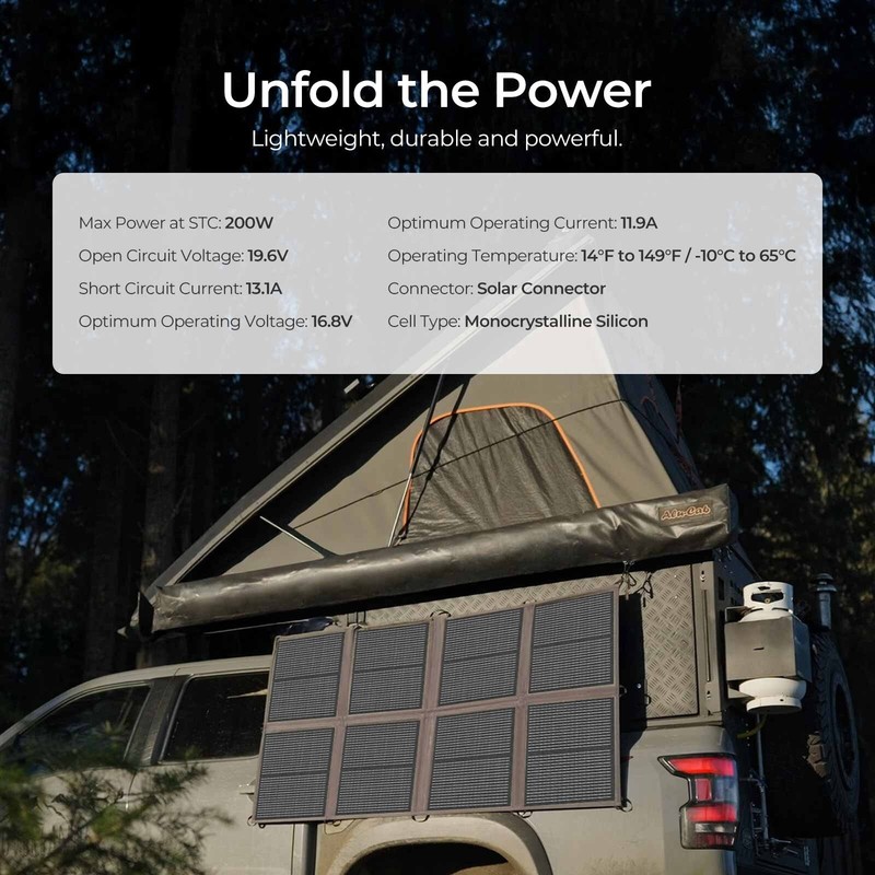 Renogy 200W Solar Panel Blanket Portable Solar Suitcase Foldable Solar Panel gallery