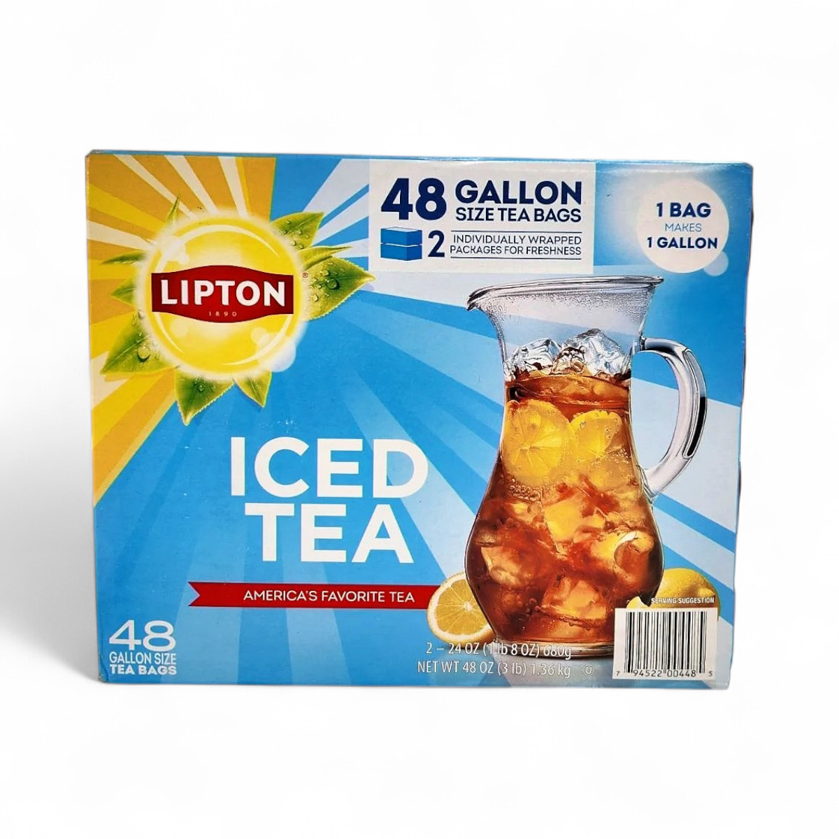 Lipton Iced Tea, Gallon Size Tea Bags - 48 Count gallery