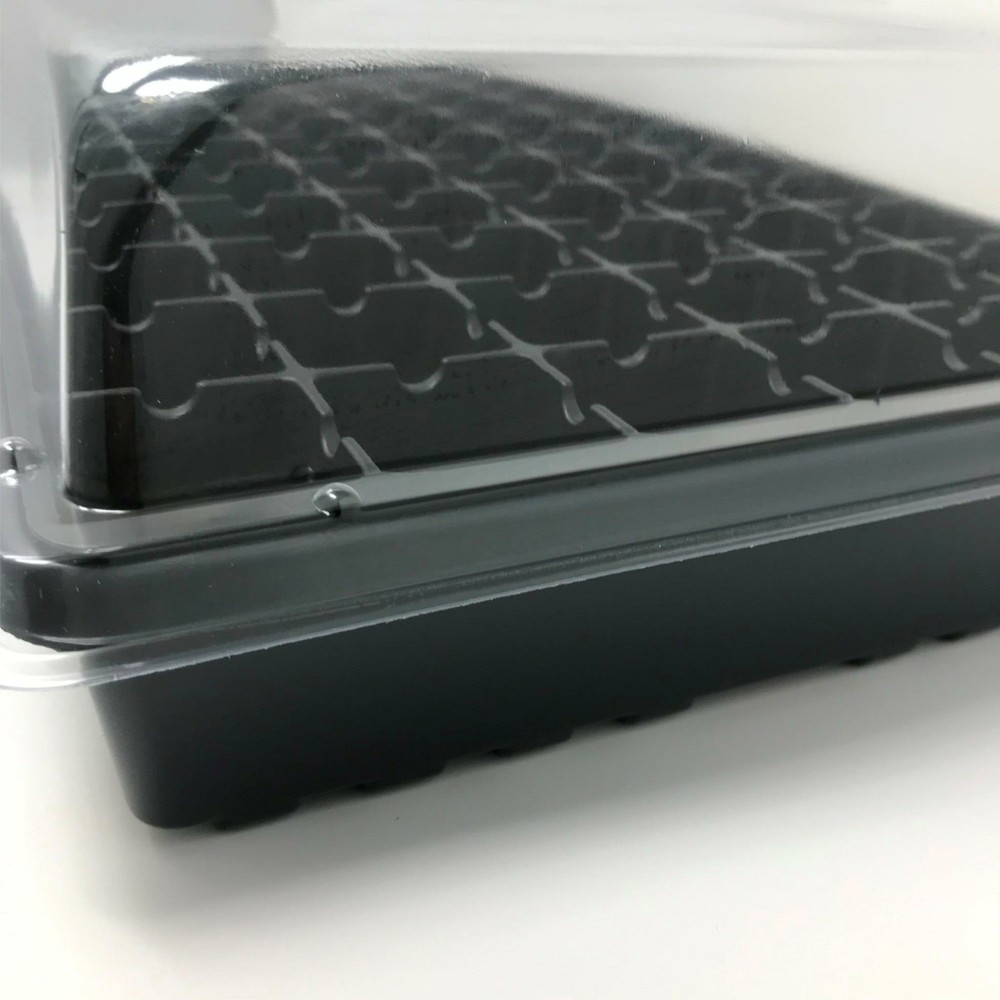 Seed Starting Kit (2ea) Solid Trays, 72 Cell Inserts, Dome Lids, Propagation Kit