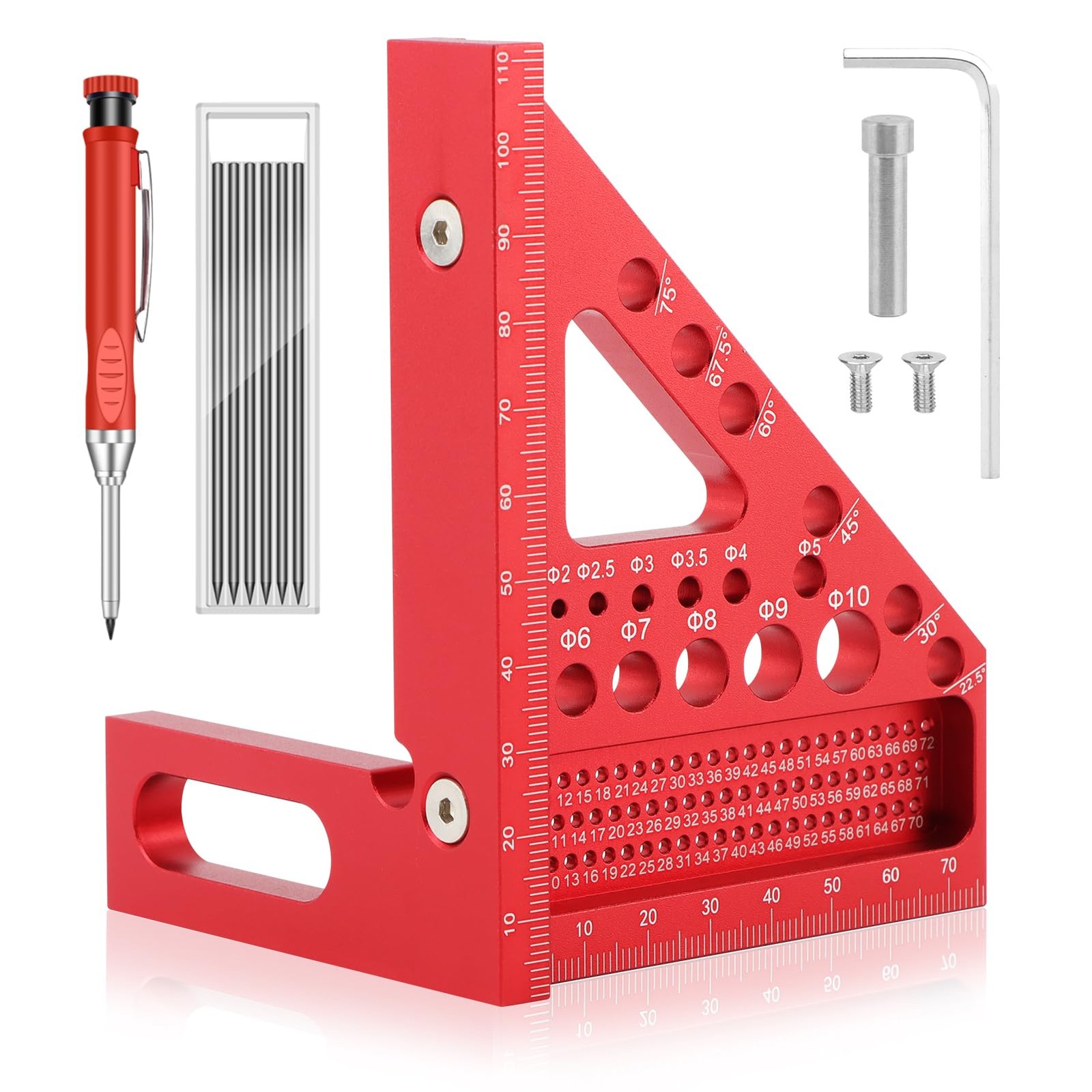 3D Multi-Angle Measuring Ruler Carpenter Square Layout Tool for Woodworking gallery