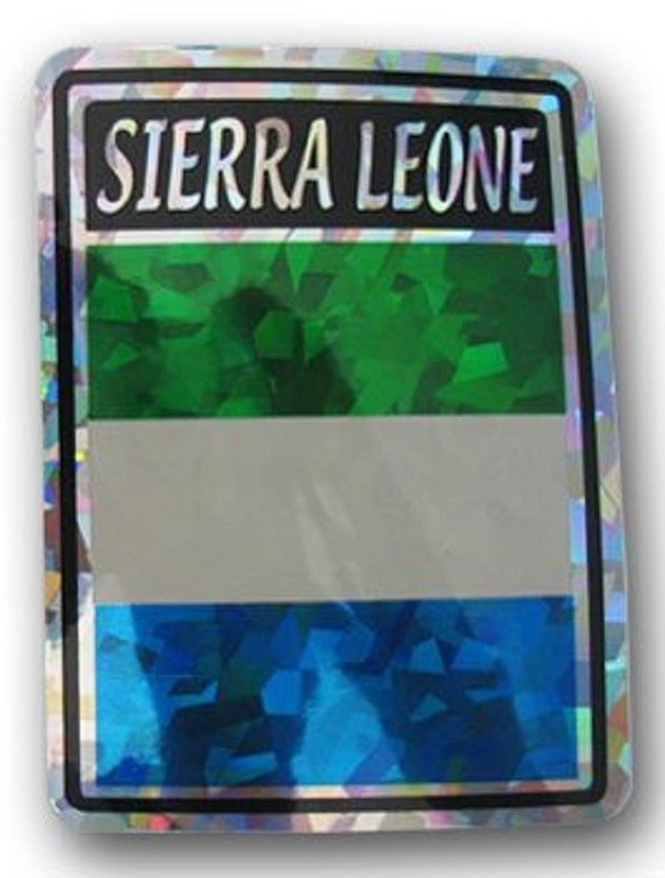 Wholesale Combo Set Sierra Leone Country 3x5 3’x5’ Flag and 3"x4" Decal gallery