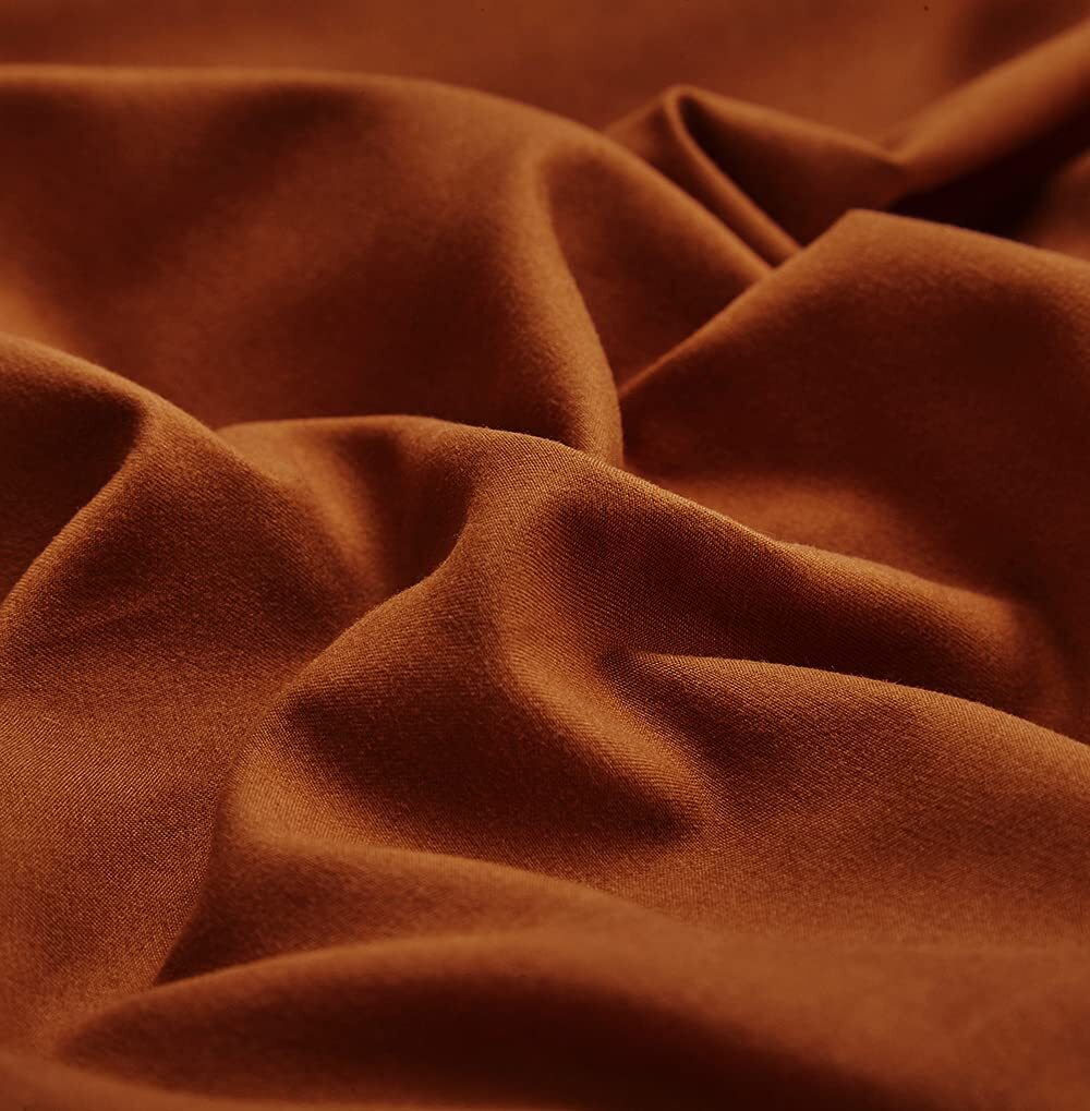 Rust Pillowcases Envelope Closure Burnt Orange Pillow Covers Pack of 2 Solid ... gallery