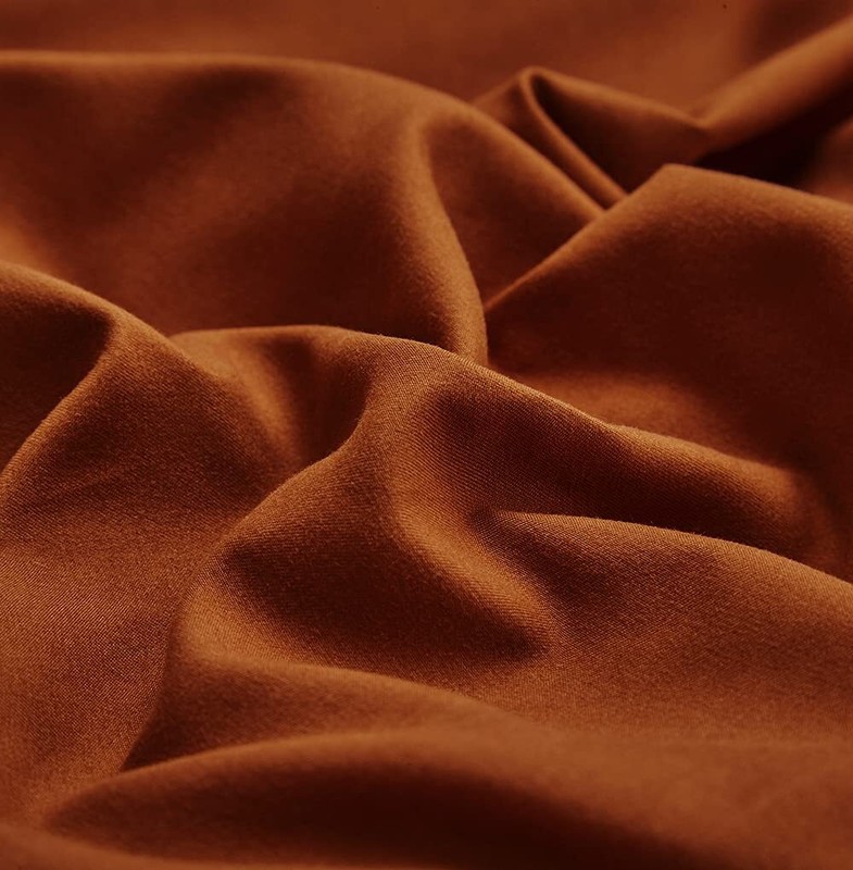 Rust Pillowcases Envelope Closure Burnt Orange Pillow Covers Pack of 2 Solid ... gallery