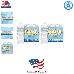 Splash Blast Refresher, Lemon | 16.9 Fl Oz | Plastic Bottle | Pack of 12