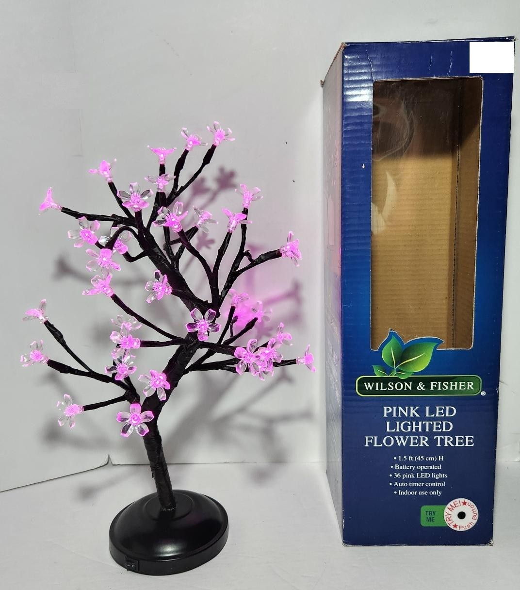 Pink LED Cherry Blossom Bonsai Tree Light Up Lamp Battery Decor 1.5 Ft gallery
