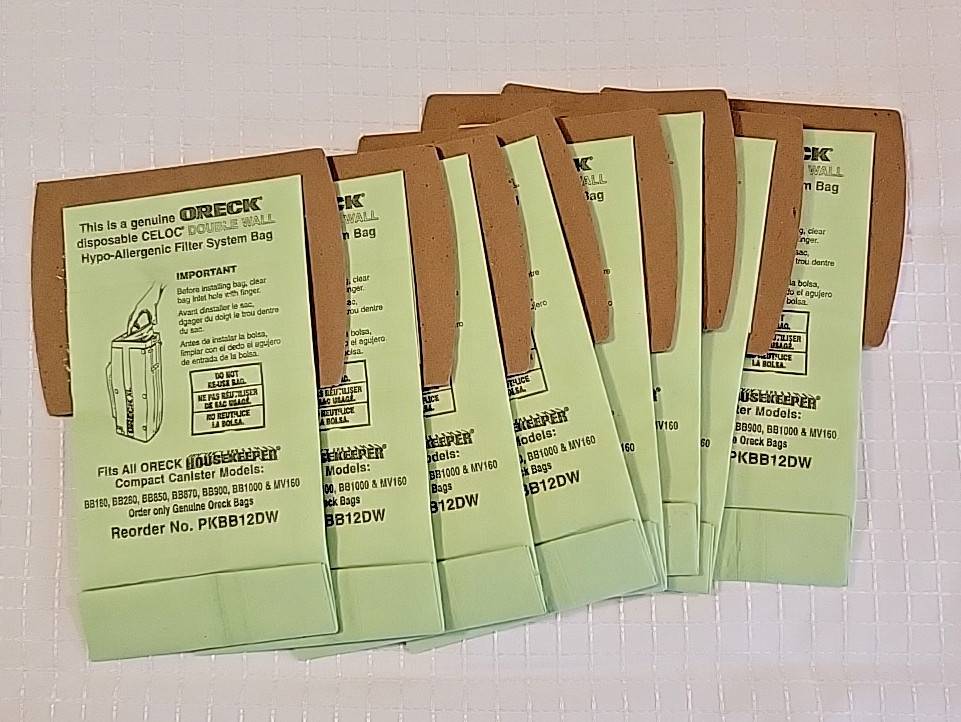 8 Oreck Filter Bags Compact PKBB12DW Fits BB180NBB280 BB850 BB870 BB900 BB1000 + gallery