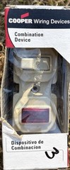 Cooper #277V Ivory 15A Single Pole Pilot Light Toggle Wall Switch Control 120V