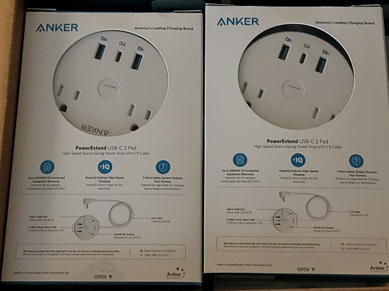Anker PowerStrip Pad 2 Outlets Power Strip 3 USB (2 USB-A, 1 USB-C) 42W 5ft Cord gallery