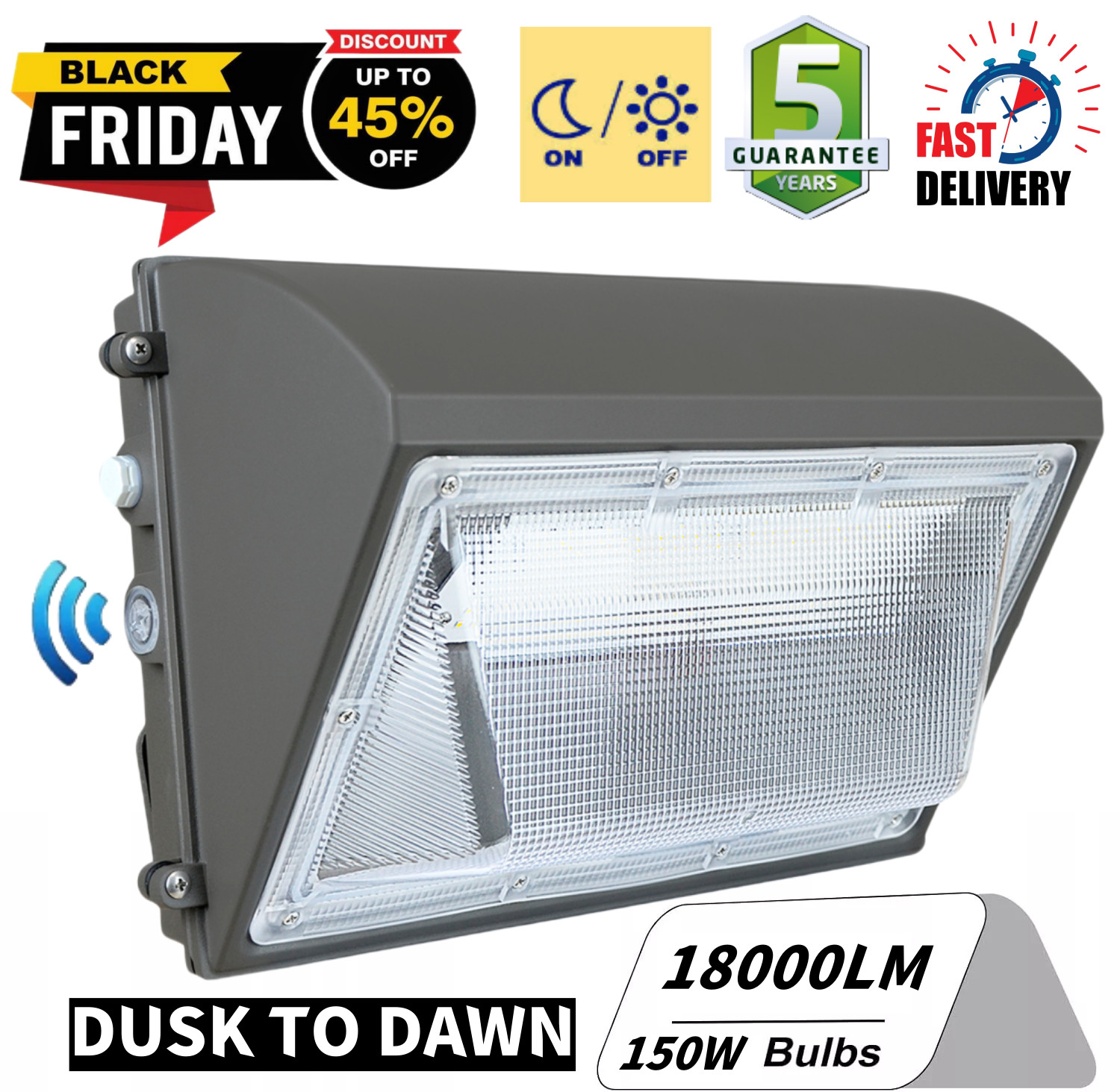 LED Wall Pack Light,150Watt Commercial Outdoor Lights Security Lighting Fixture gallery