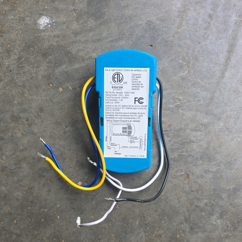 Replacement For Hunter Intertek Ceiling Fan Remote Receiver K243111000 434MH gallery