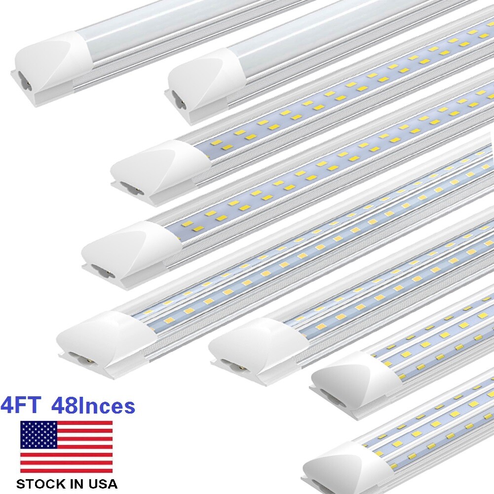 Integrated 4 Foot LED Shop Light Fixtures T8 4FT LED Tube Light Bulb 5500K~6500K gallery