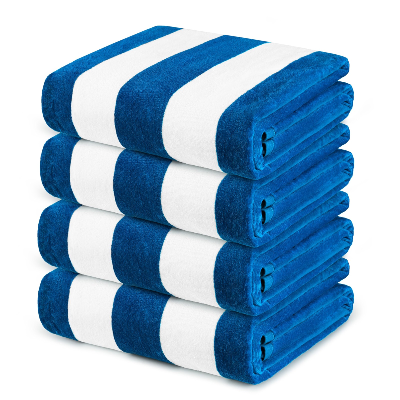 4 Pack Cotton Oversized 35x70 Inches Soft Cabana Stripe Thick Beach Towel, Su... gallery