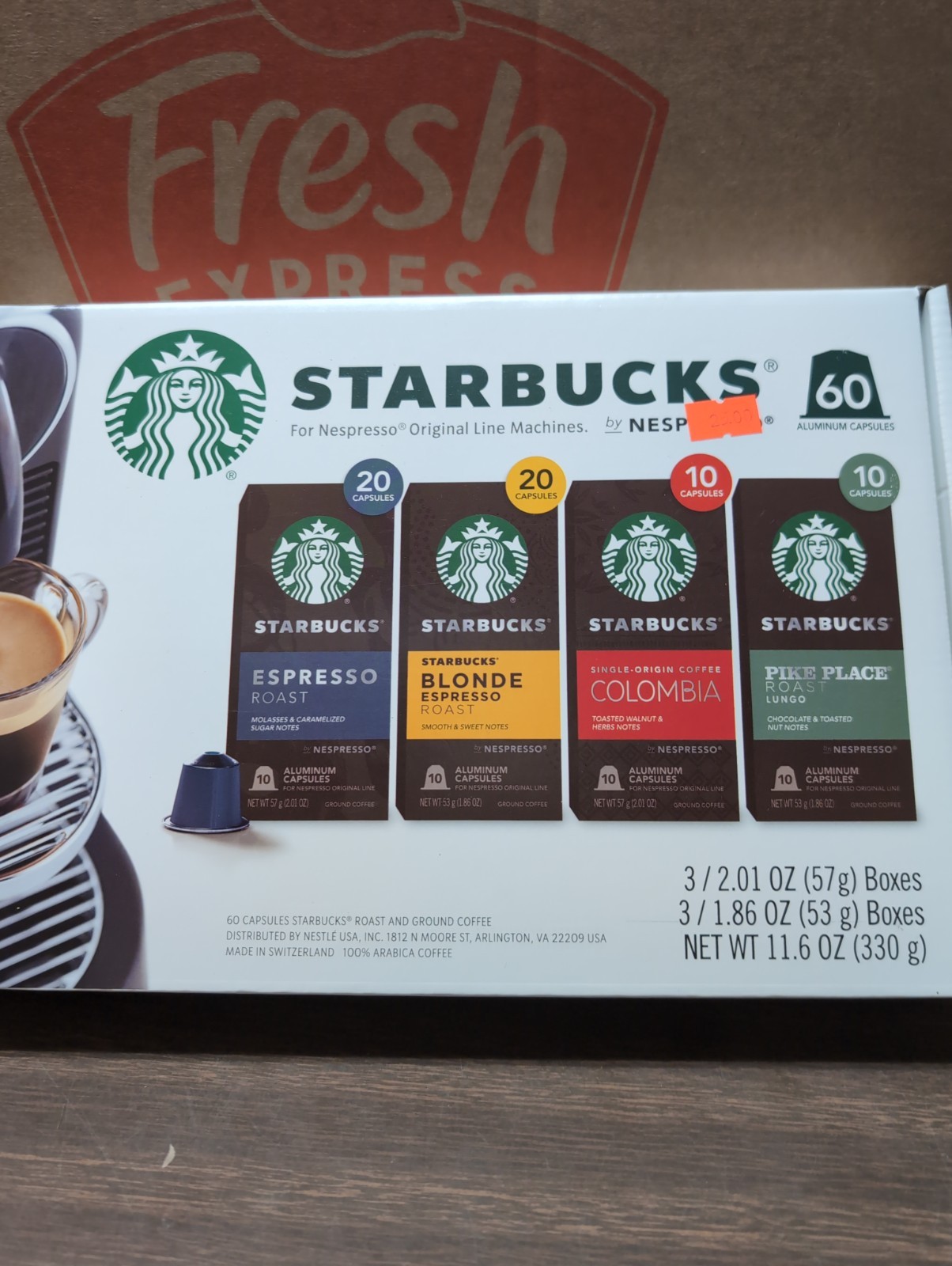 Starbucks Nespresso Original Line Variety Capsules Pods 60 Ct NEW BB 08/2026 gallery