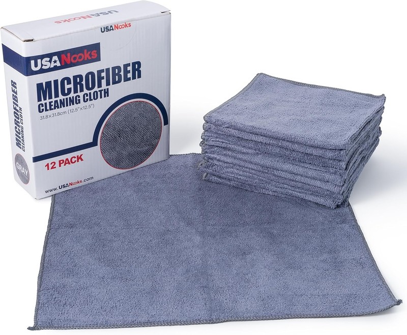 Microfiber Cleaning Cloth 12 Pcs (12.5"x12.5") Ultra Absorbent Microfiber Towel gallery