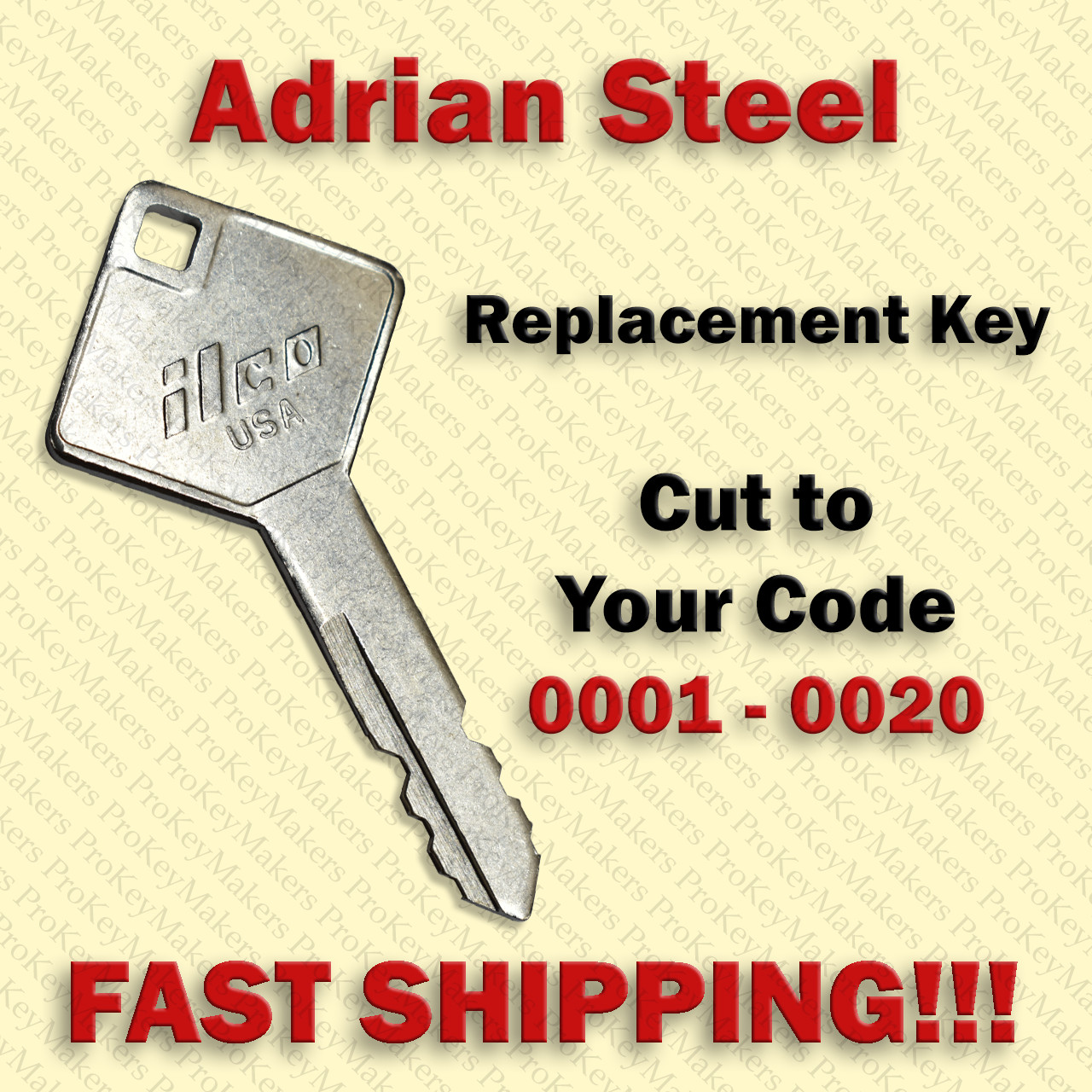 Adrian Steel Replacement Toolbox Key Cut to Your Code 0001 - 0020 gallery