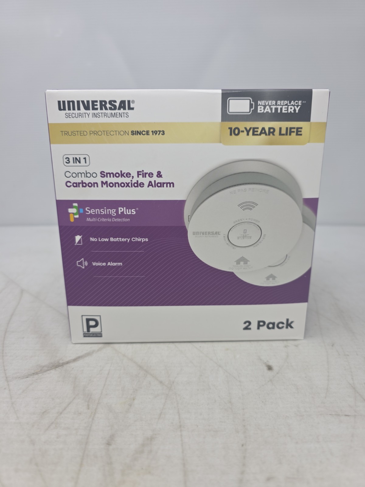 USI 2-Pack 10-Year Battery Combination Smoke and Carbon Monoxide Detector. New gallery