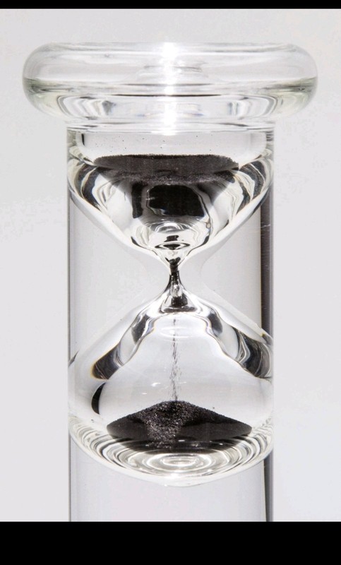 2 Minute Floating Glass Sand Timer (10" Tall - (Approximately 2 Min) gallery