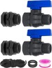 2 Pack PVC Rain Barrel Spigot Kit, 3/4" GHT Garden Diverter Kit with Bulkhead gallery