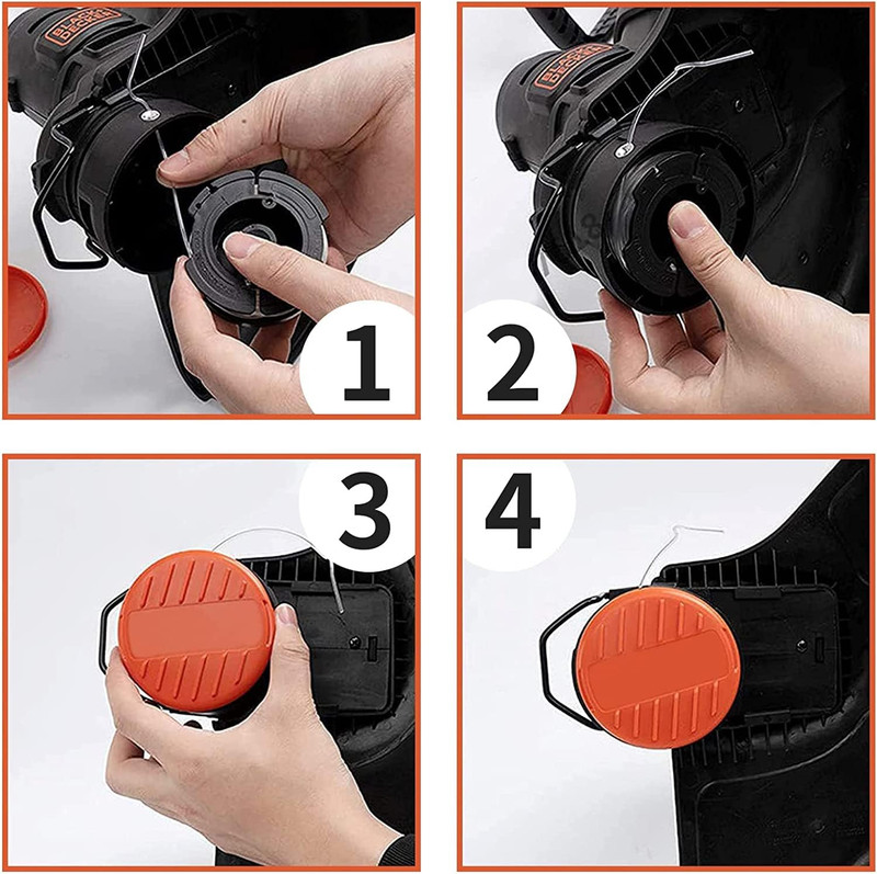 Trimmer Line Spool for Black and Decker AF-100 6 Spools 1 Cap gallery