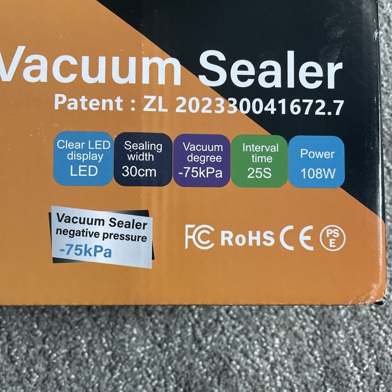 Vacuum Sealer Model SV301E. Negative Pressure. -75kPa New gallery