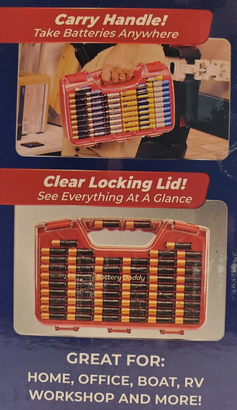 180 Battery Daddy Storage System Caddy Organizer with Case and Tester. gallery