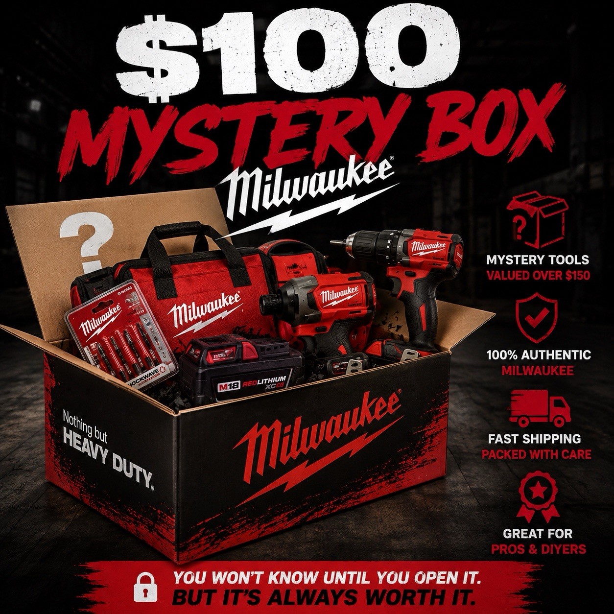 $100 Milwaukee Mystery Box gallery