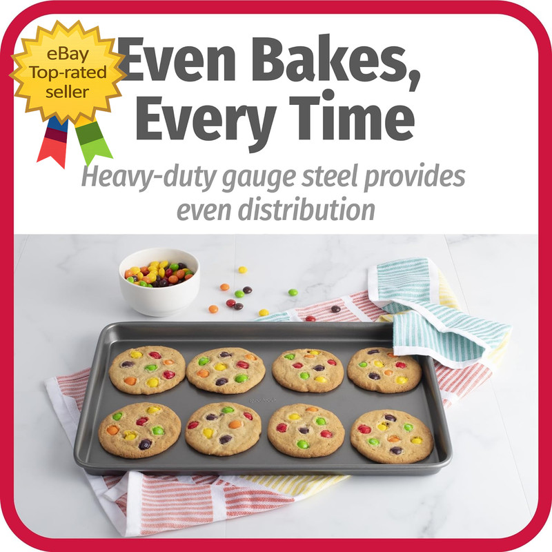 Everyday Nonstick Baking Sheet Set 3 Pack Includes One Small Medium and Large Pa gallery