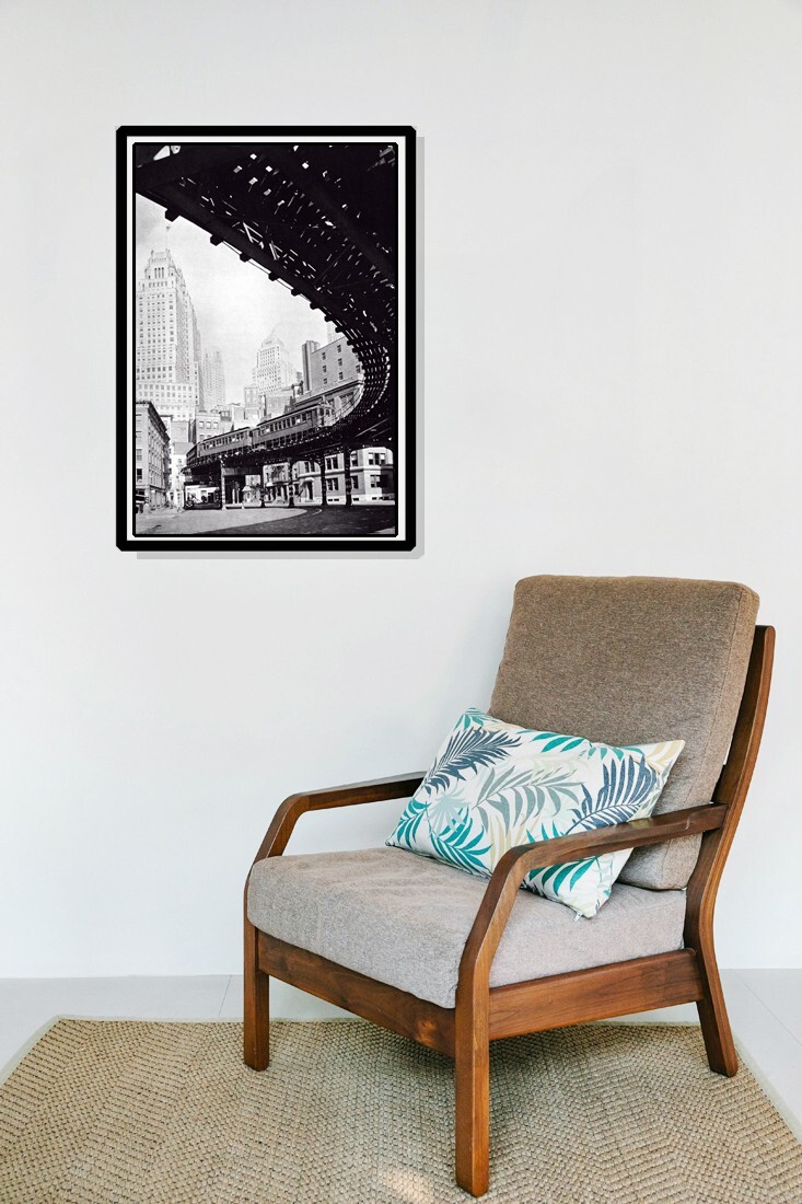 Third Ave El Train Poster, Bronx & Manhattan, New York City 1930's gallery