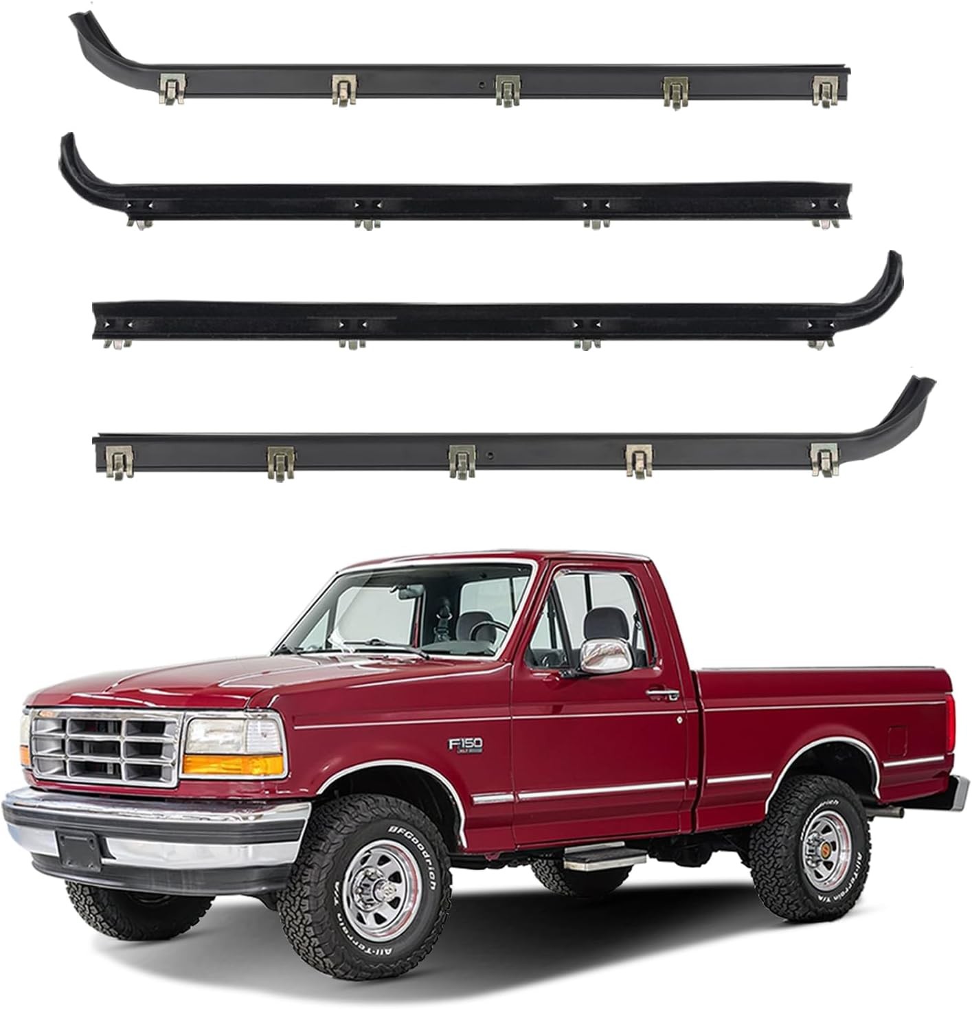 Window Molding Sweep Felt Trim Seal for 1987-1997 Ford F150 F250 F350 Bronco,Fro gallery