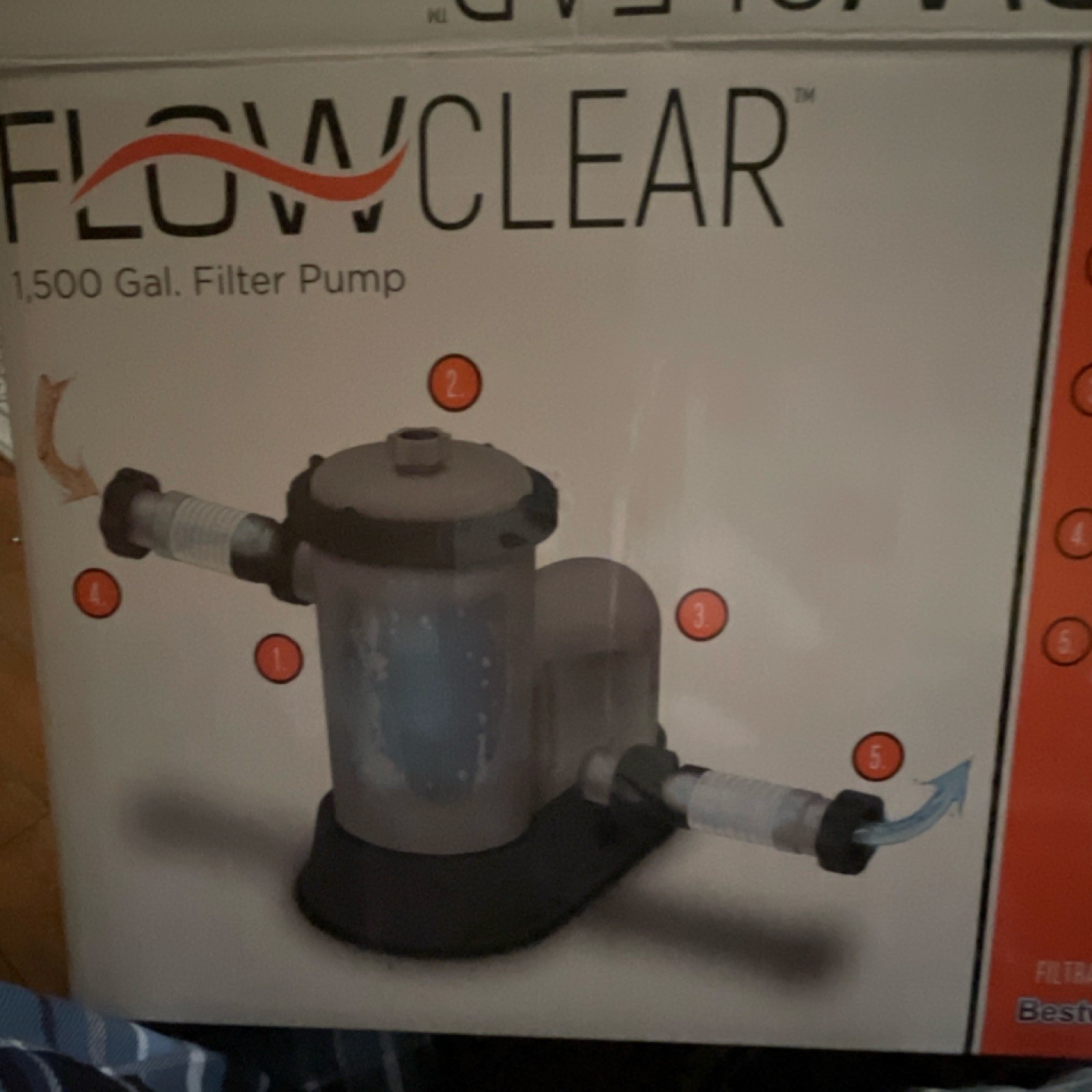 Bestway Flowclear 58704E 1500 GPH Filter Pump for Above Ground Pools, Corded gallery